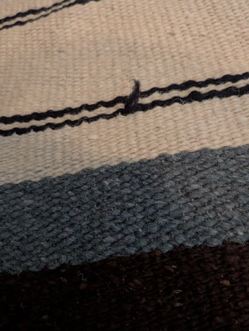 Vtg. Handmade Native American SOUTHWEST WOVEN WOOL BLANKET Throw 81